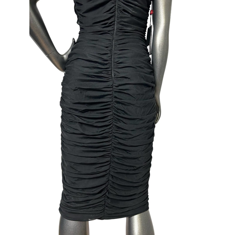 Tadashi Collection Black Rouched Bodycon Dress Evening Cocktail Party - Picture 7 of 12